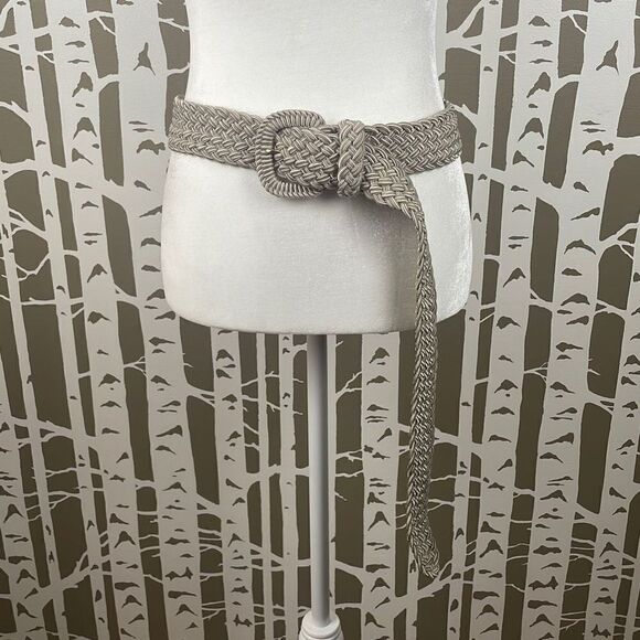 Liz Claiborne Wide Braided Fabric Belt 3 - Tan - Picture 1 of 7